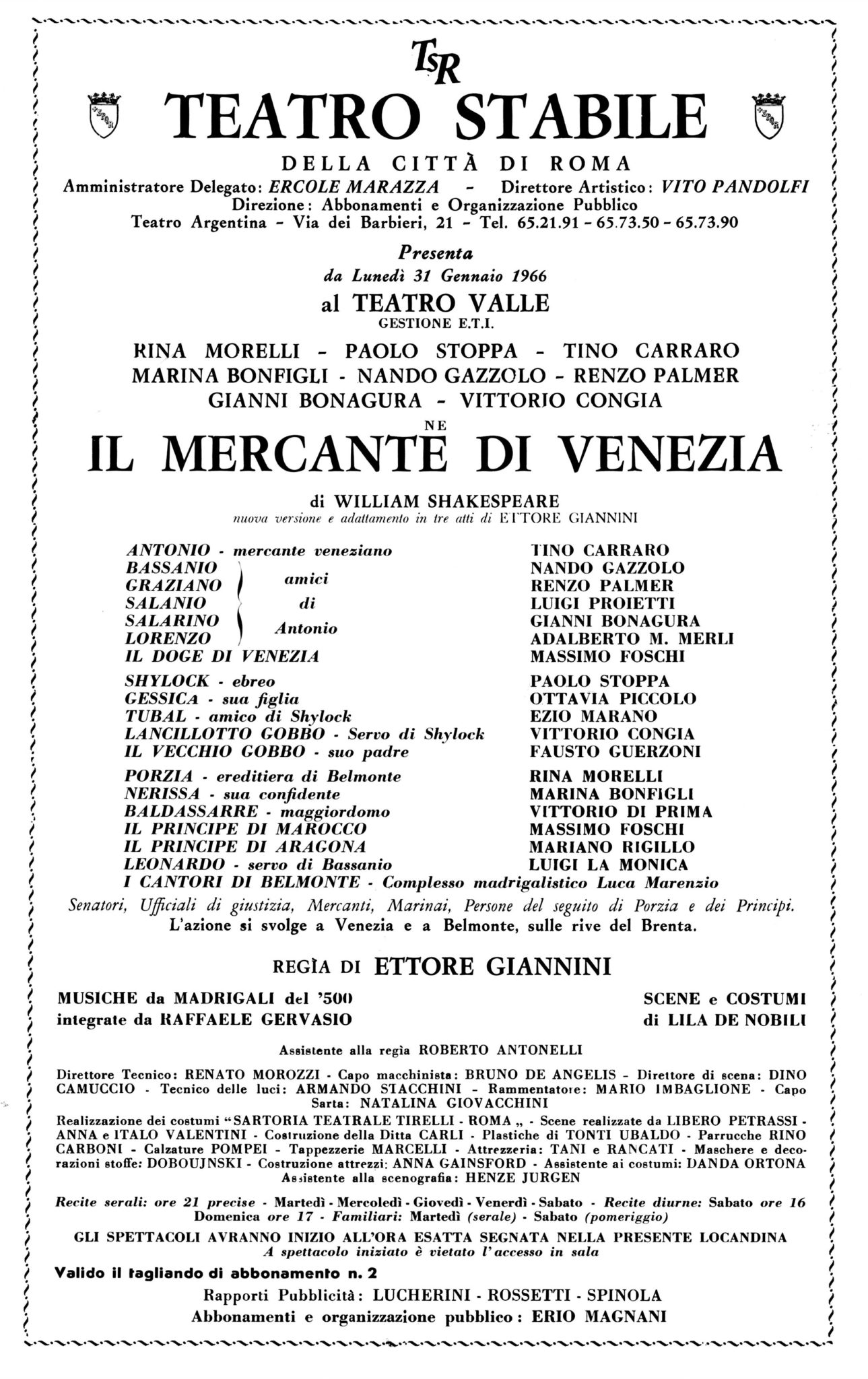 Il Mercante Di Venezia Raffaele Gervasio